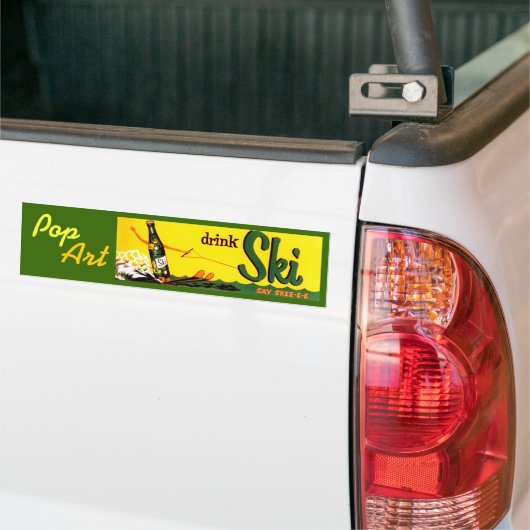 RETRO POP ART ANTHROPOMORPHIC SODA Bumpersticker (Op Truck)