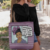 Retro Pop Art Autocorrect Eenden Phrase paarse bla Tote Bag