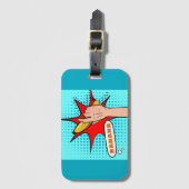 Retro Pop Art Banaan Comic Book Stijl Bagagelabel (Voorkant (verticaal))