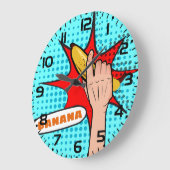 Retro Pop Art Banaan Comic Book Stijl Grote Klok (Hoek)