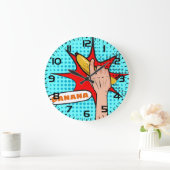 Retro Pop Art Banaan Comic Book Stijl Grote Klok (Huis)