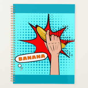 Retro Pop Art Banaan Comic Book Stijl Planner