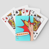 Retro Pop Art Banaan Comic Book Stijl Pokerkaarten (Achterkant)