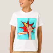 Retro Pop Art Banaan Comic Book Stijl T-shirt (Voorkant)