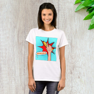 Retro Pop Art Banaan Comic Book Stijl T-shirt
