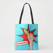 Retro Pop Art Banaan Comic Book Stijl Tote Bag (Voorkant)