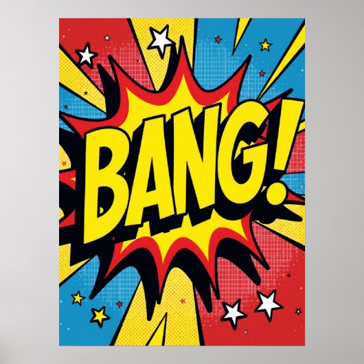 Retro Pop Art 'BANG!' Actie-Poster Poster (Voorkant)