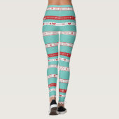 Retro Pop Art Beste Moeder Liefde Patroon Leggings (Achterkant)