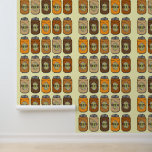 Retro Pop Art Bierblikken Man Grot Behang<br><div class="desc">Het perfecte behang voor uw man grot of home bar gebied. Het beschikt over een retro ontwerp van popart stijl rijen van bierblikken in subtiele tinten van bruin en sinaasappel,  op een gebroken witte crème achtergrond</div>