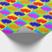Retro Pop Art Bison Buffalo Kunstwerk Cadeaupapier (Hoek)