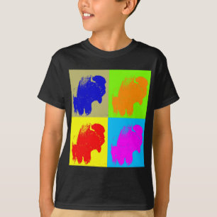 Retro Pop Art Bison Buffalo Kunstwerk T-shirt