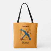Retro Pop Art Boogschutter Sterrenbeeld Cadeau Tote Bag (Achterkant)