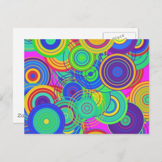 Retro Pop Art Briefkaart (Voorkant / Achterkant)