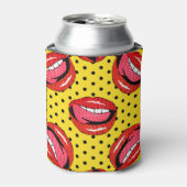 Retro Pop Art: Cartoon Patch Badges Blikjeskoeler (Blikje Voorkant)