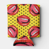 Retro Pop Art: Cartoon Patch Badges Blikjeskoeler (Achterkant)