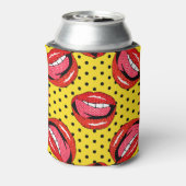 Retro Pop Art: Cartoon Patch Badges Blikjeskoeler (Blikje Achterkant)