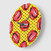 Retro Pop Art: Cartoon Patch Badges Grote Klok (Hoek)