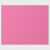 Retro Pop Art Cherry Stripes op Hot Pink Cadeaupapier (Vlak)