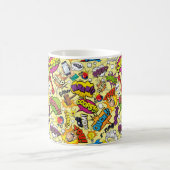 Retro Pop Art Coffee Mok – levendig en koel (Center)