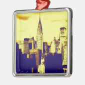Retro Pop Art Comic New York City Metalen Ornament (Links)