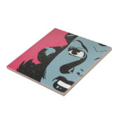 Retro Pop Art - Comic Vrouw Keramische Tegel Tegeltje (Zijkant)