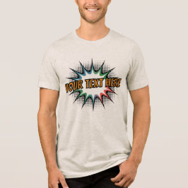 Retro Pop Art Comicbook Halftone Explosie Tri-Blend Shirt