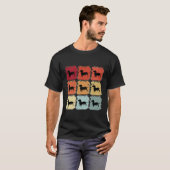 Retro Pop Art Dachshund Dog T-shirt (Voorkant volledig)
