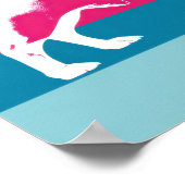 Retro Pop Art Dachshund Silhouette  Poster (Hoek)