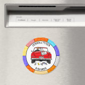 Retro Pop Art de heer & Mrs. | Alleen getrouwd Magneet (Insitu (Vaatwasser))