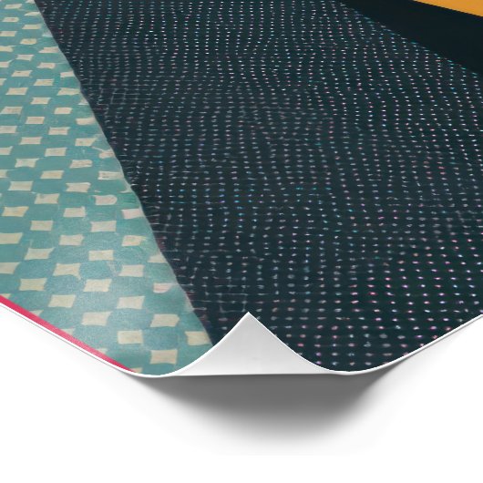 Retro Pop Art Delaware State Map Design Perfect Poster (Hoek)