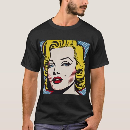 Retro Pop Art Diva T-shirt (Voorkant)