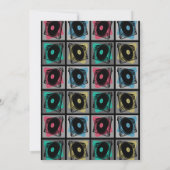 Retro Pop Art Draaitafels Kaart (Achterkant)