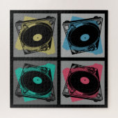 Retro Pop Art Draaitafels Legpuzzel (Horizontaal)