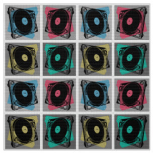 Retro Pop Art Draaitafels Stof
