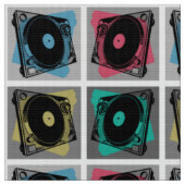 Retro Pop Art Draaitafels Stof (Close Up)