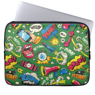 Retro Pop Art Explosion - Levendige Comic Urban Laptop Sleeve