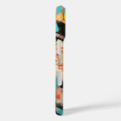 Retro Pop Art Face op krantenpapier Case-Mate iPhone Case (Achterkant / Rechts)