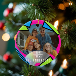 Retro Pop Art Foto Y2K Familie Keramisch Ornament