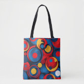 Retro Pop Art Geometric Circles Tote Bag (Voorkant)