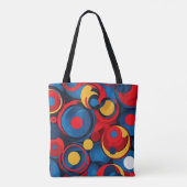 Retro Pop Art Geometric Circles Tote Bag (Achterkant)