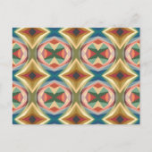 Retro Pop Art Geometric Color Block Pattern Briefkaart (Voorkant)