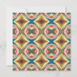 Retro Pop Art Geometric Color Block Pattern Kaart