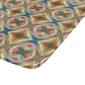 Retro Pop Art Geometric Color Block Pattern Snijplank (Hoek)