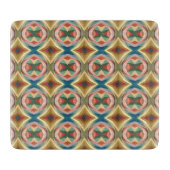 Retro Pop Art Geometric Color Block Pattern Snijplank (Voorkant)