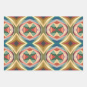 Retro Pop Art Geometrisch kleurenblokpatroon Inpakpapier Vel (Voorkant 2)