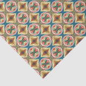 Retro Pop Art Geometrisch kleurenblokpatroon Tissuepapier (Detail)