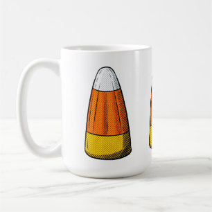 Retro Pop Art Grafische Illustratie van Candy Corn Koffiemok