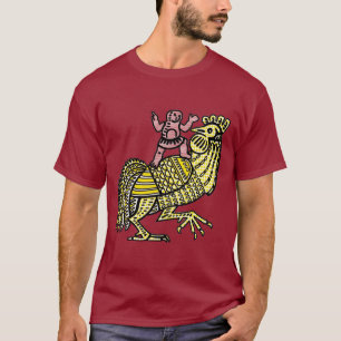Retro Pop Art Haan met Figuur Ben-Day Stip T-shirt