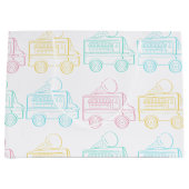 Retro Pop Art Ice Cream Truck Verjaardagsfeest Groot Cadeauzakje (Voorkant)