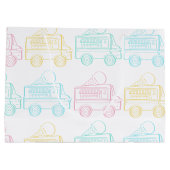 Retro Pop Art Ice Cream Truck Verjaardagsfeest Groot Cadeauzakje (Achterkant)